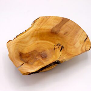 Shallow Winged Bowl of Apple Wood